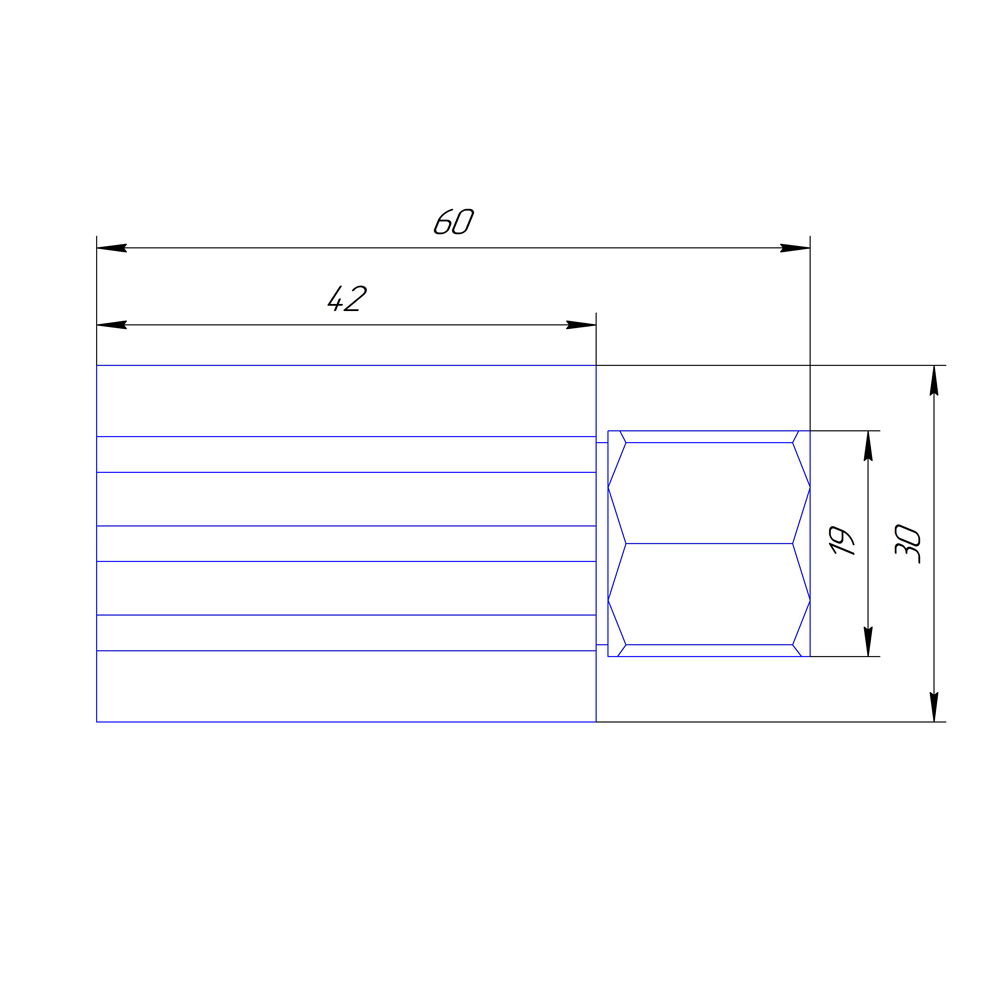 Согласованная нагрузка SMA(male), 50 Ом, до 7,5 ГГц, до 5 Вт
