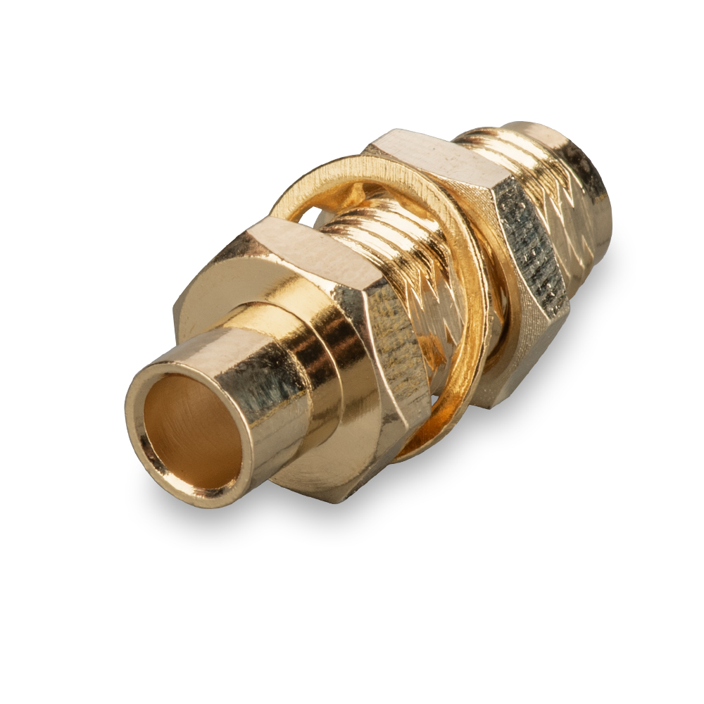 Разъем RP-SMA(female) на корпус, с гайкой, под пайку на кабель RG-402 (0.141")
