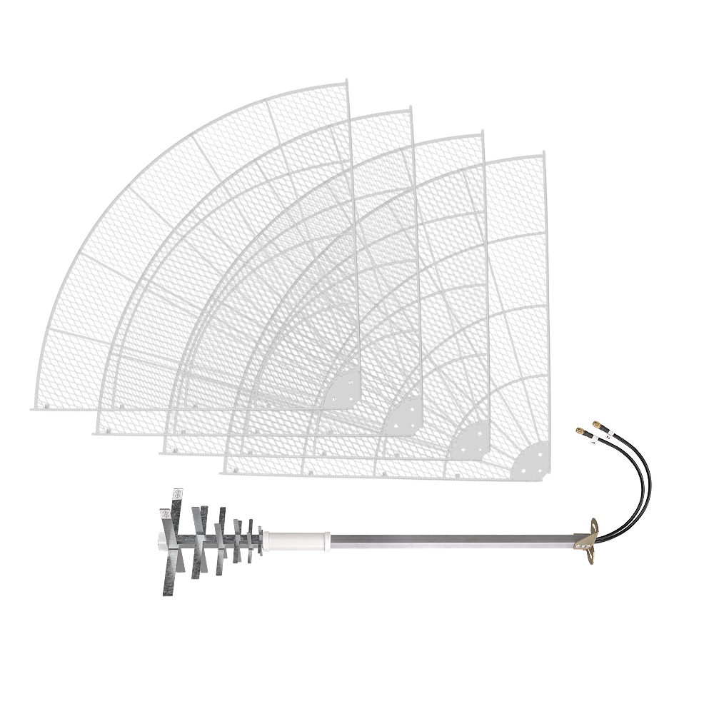 KNA27-800/2700P - параболическая MIMO антенна 27 дБи, сборная