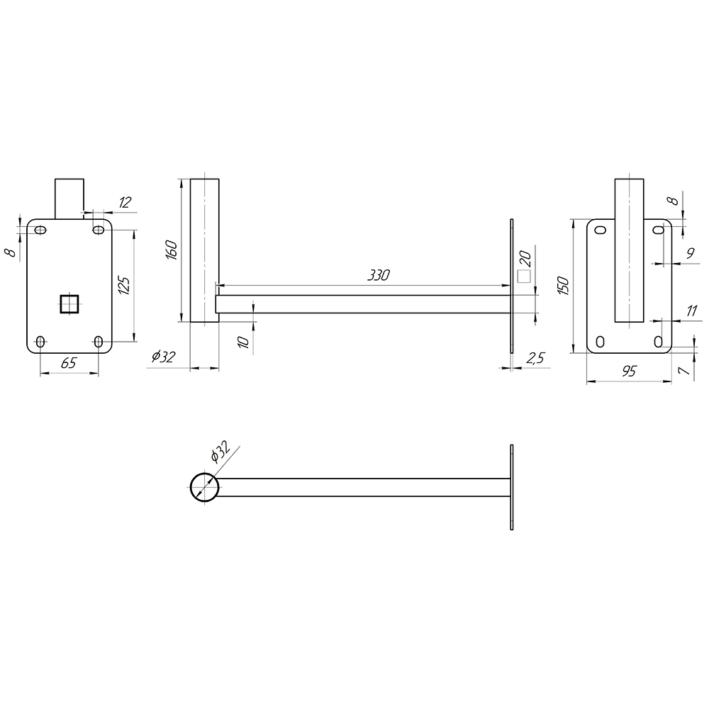 Кронштейн KH-330 усиленный
