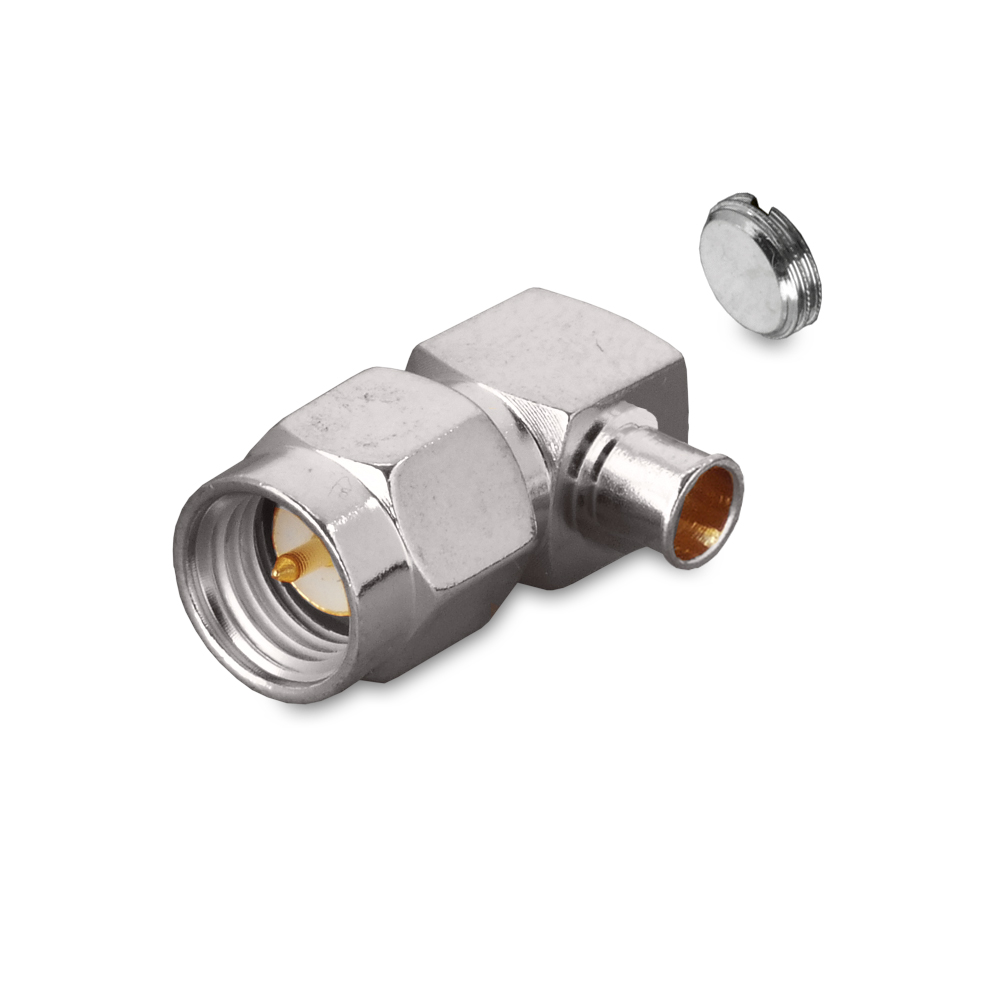Разъем SMA(male) на кабель RG-402, угловой, rev.Y